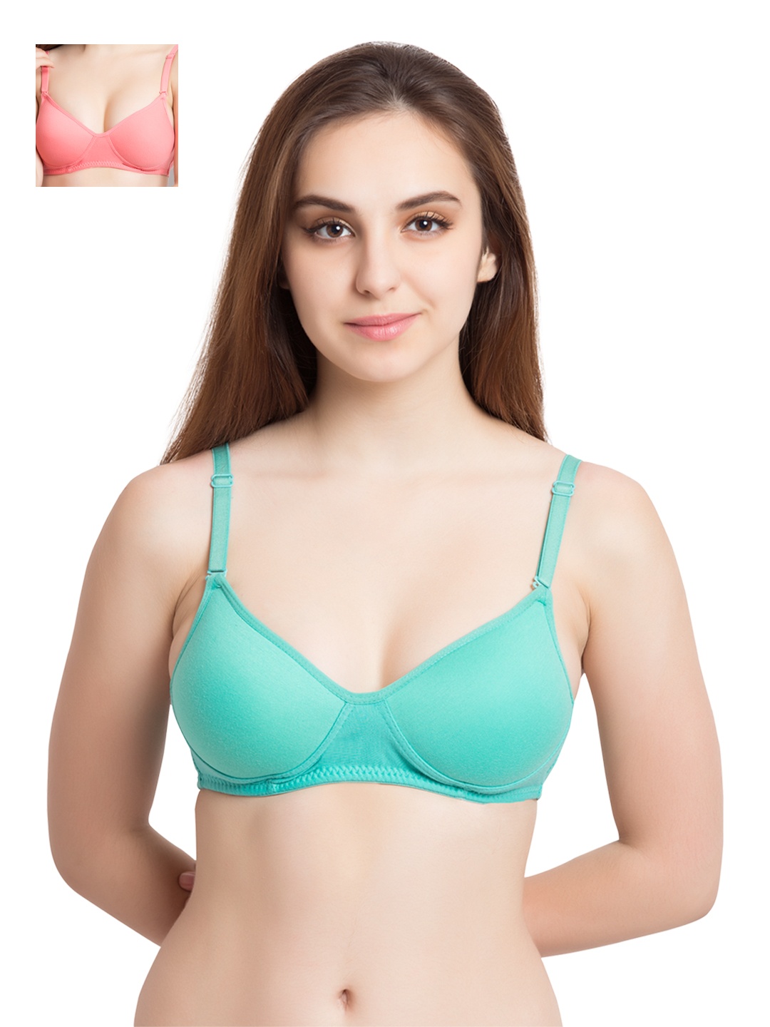 

Tweens Pack of 2 T-shirt Bras TW1301CGRN, Blue