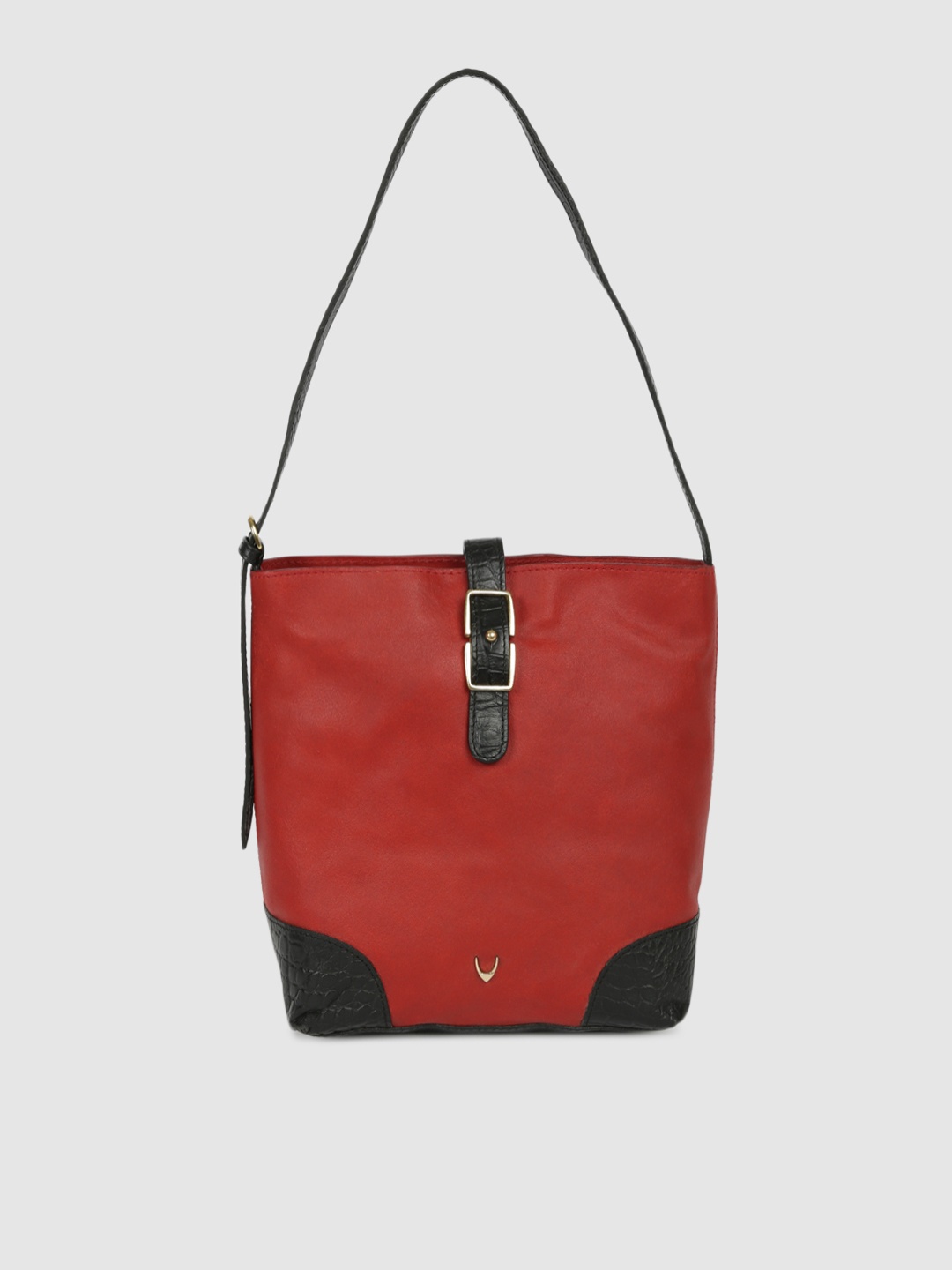 

Hidesign Rust Red Solid KYRA 01 Leather Shoulder Bag