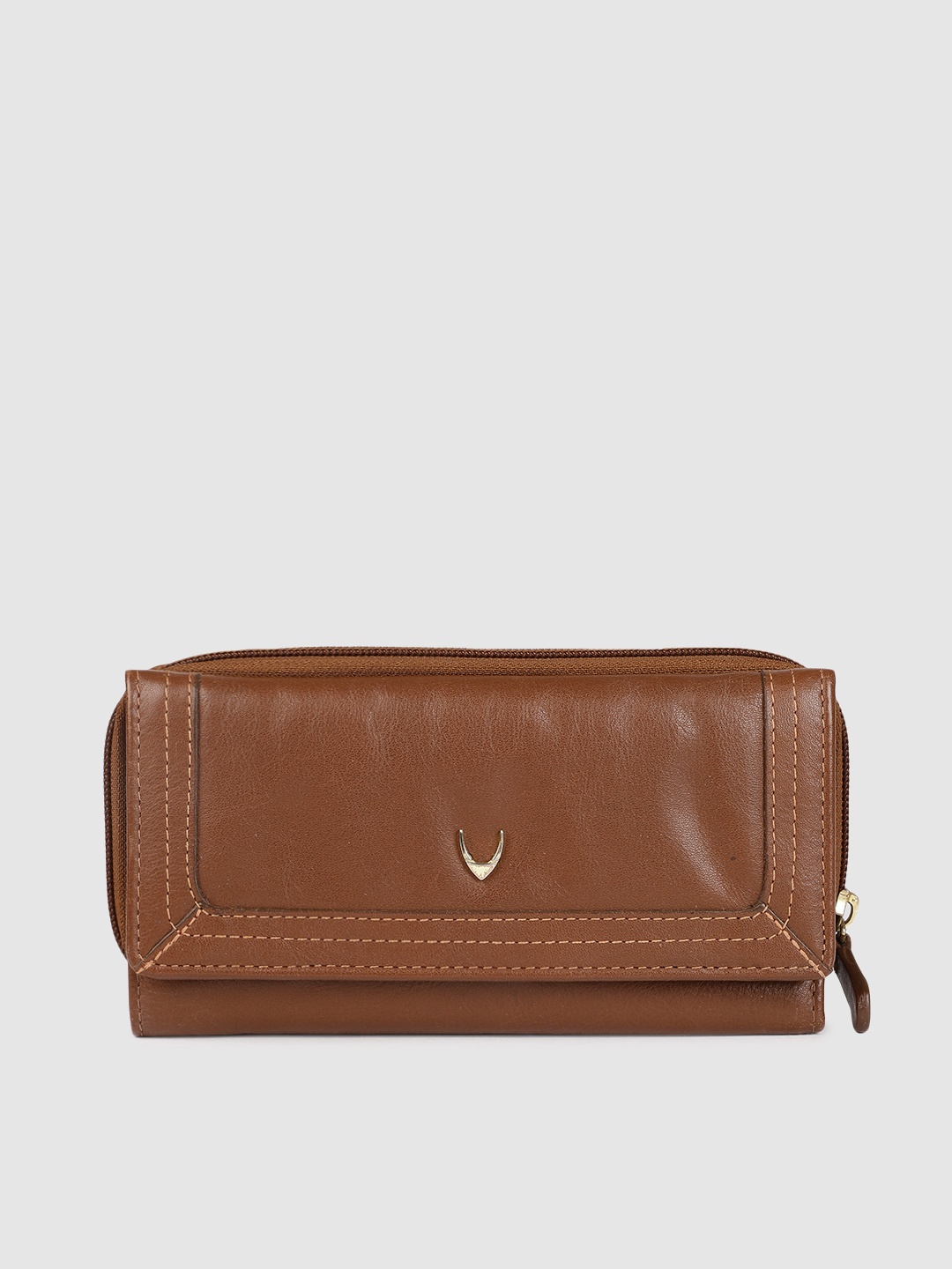 

Hidesign Women Tan Brown Solid CERYS Leather Zip Around Wallet
