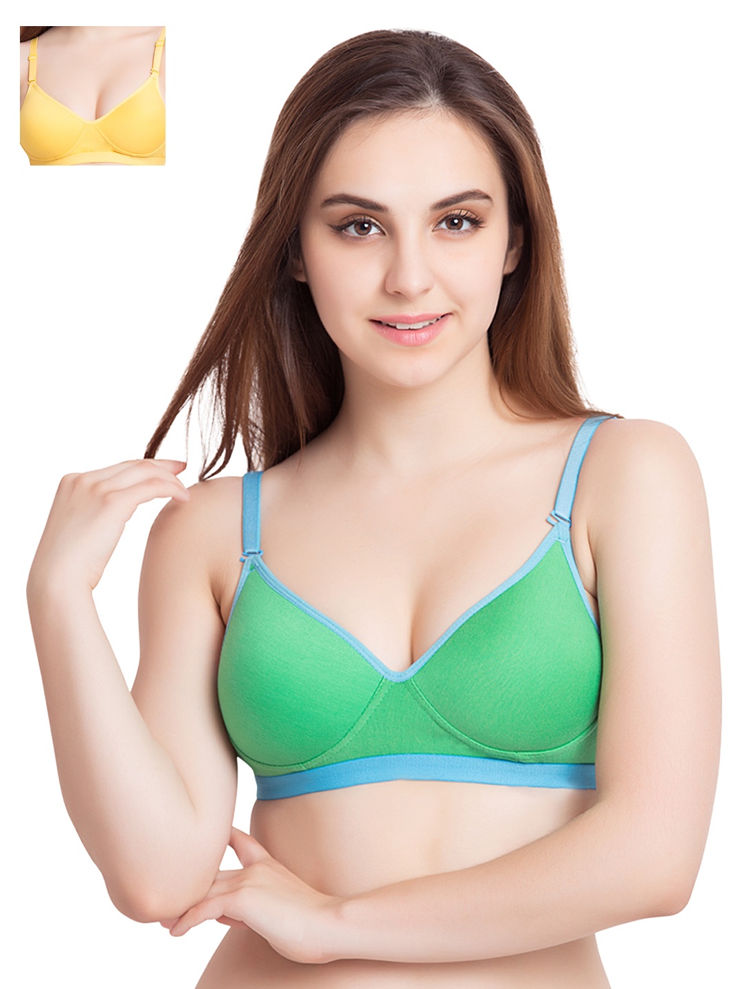 

Tweens Pack of 2 T-shirt Bras TW1313GR-YIIL, Green