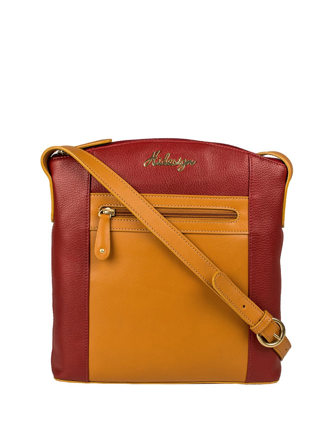 

Hidesign Red & Orange Colourblocked Sling Bag