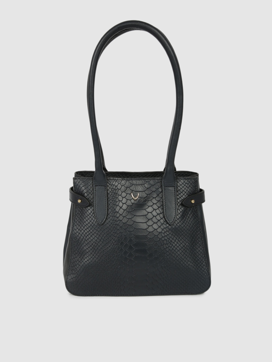 

Hidesign Navy Blue Animal Textured SHANGHAI 03 Leather Shoulder Bag