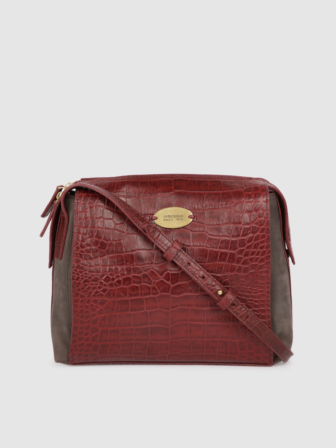 

Hidesign Brown Textured Sling Bag