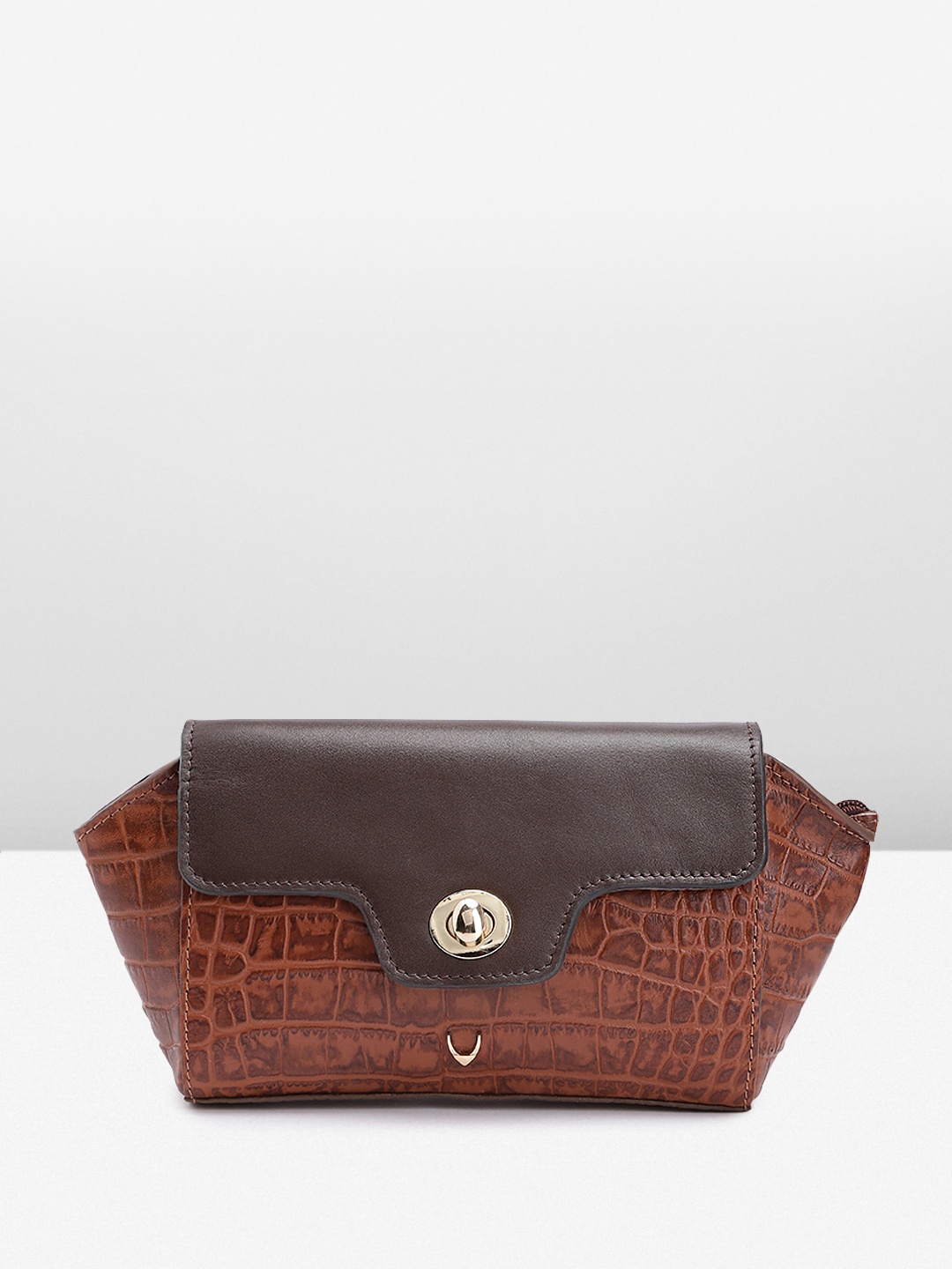 

Hidesign Croc Textured Purse, Tan
