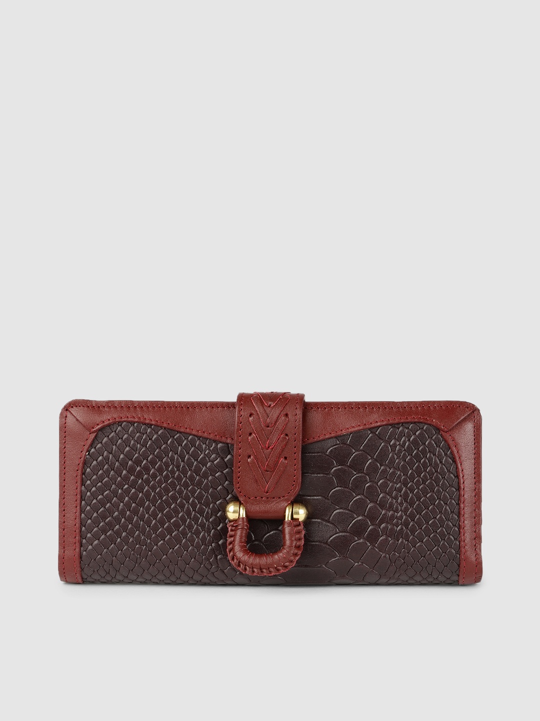 

Hidesign Women Purple Animal Textured Two Fold Wallet