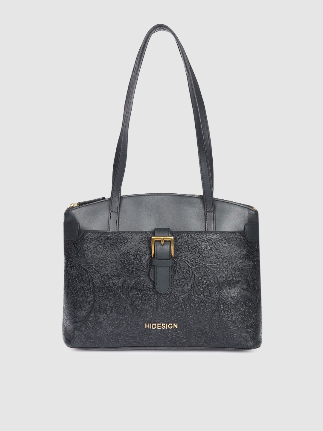 

Hidesign Blue Solid Leather Tote Bag