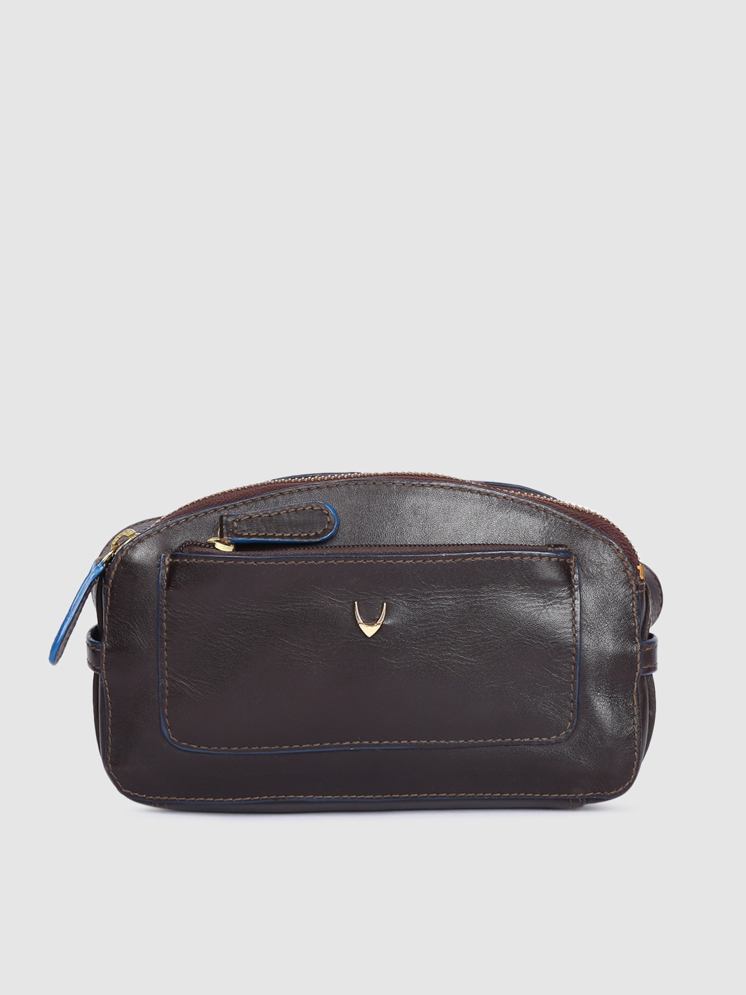 

Hidesign Brown Solid Leather Sling Bag