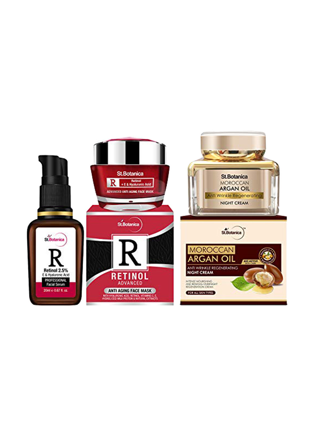 

St.Botanica Unisex Set Of 3 Retinol Care, White