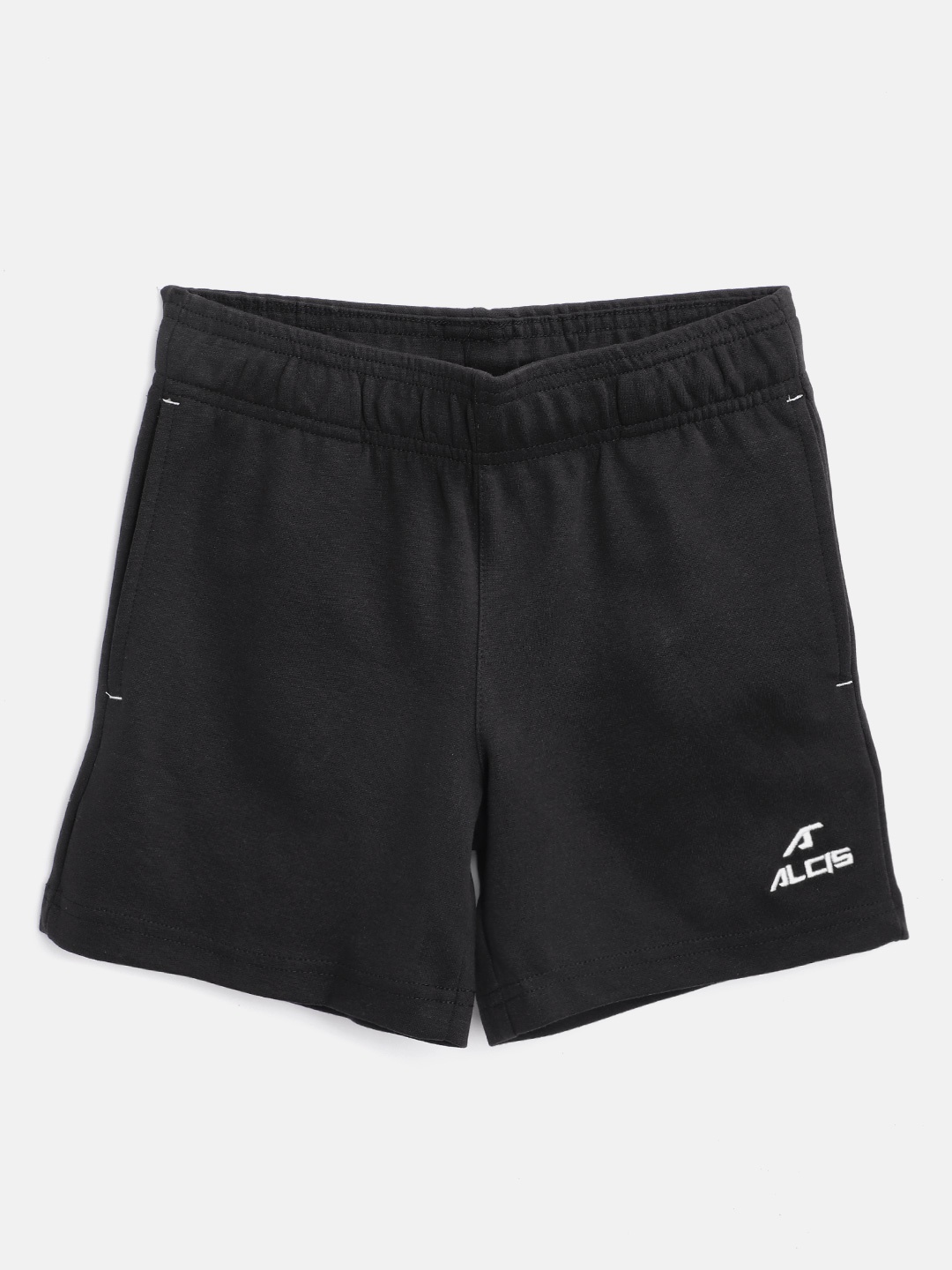 

Alcis Boys Black Solid Slim Fit Sports Shorts