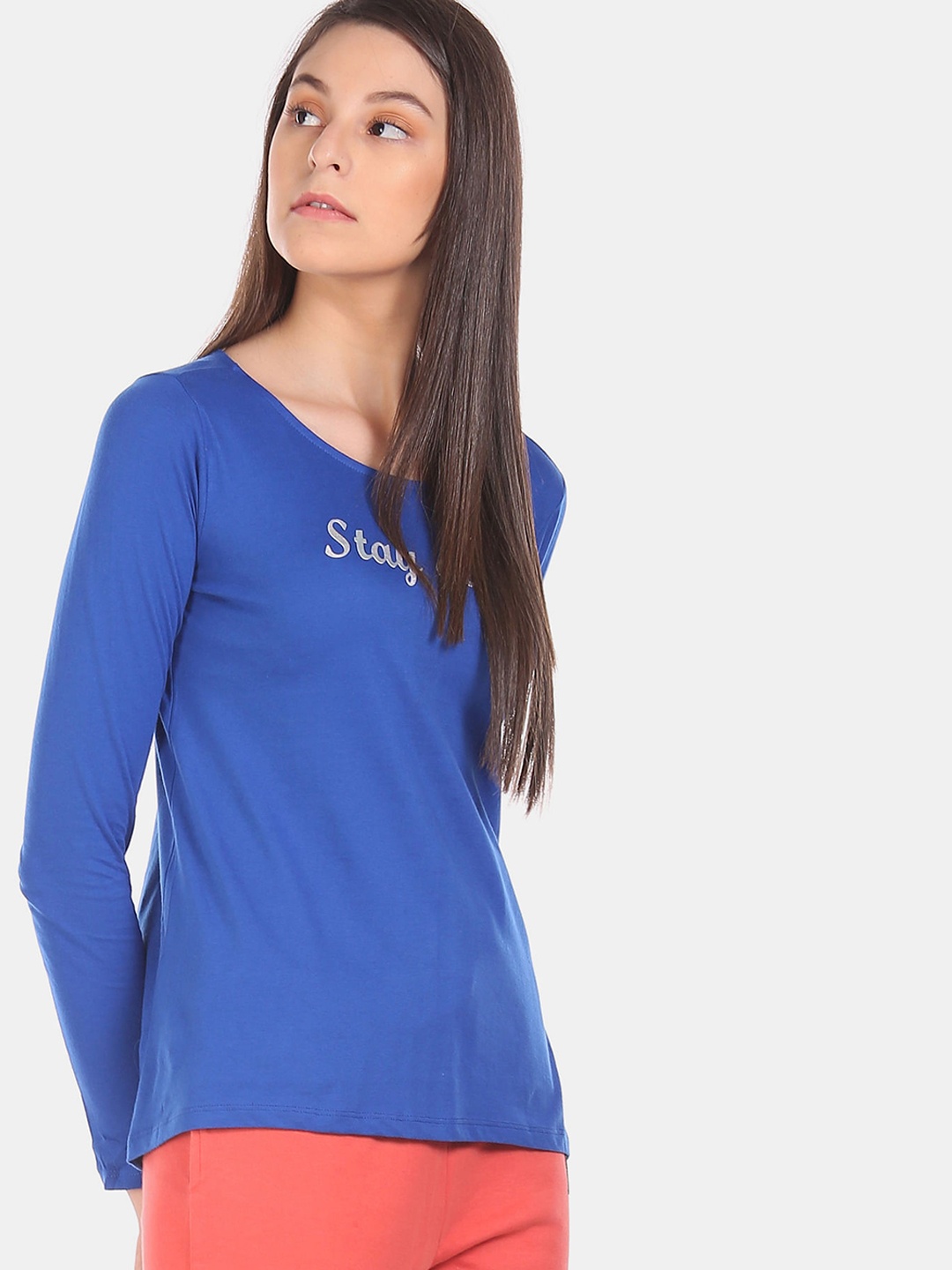 

Sugr Women Blue Printed Top