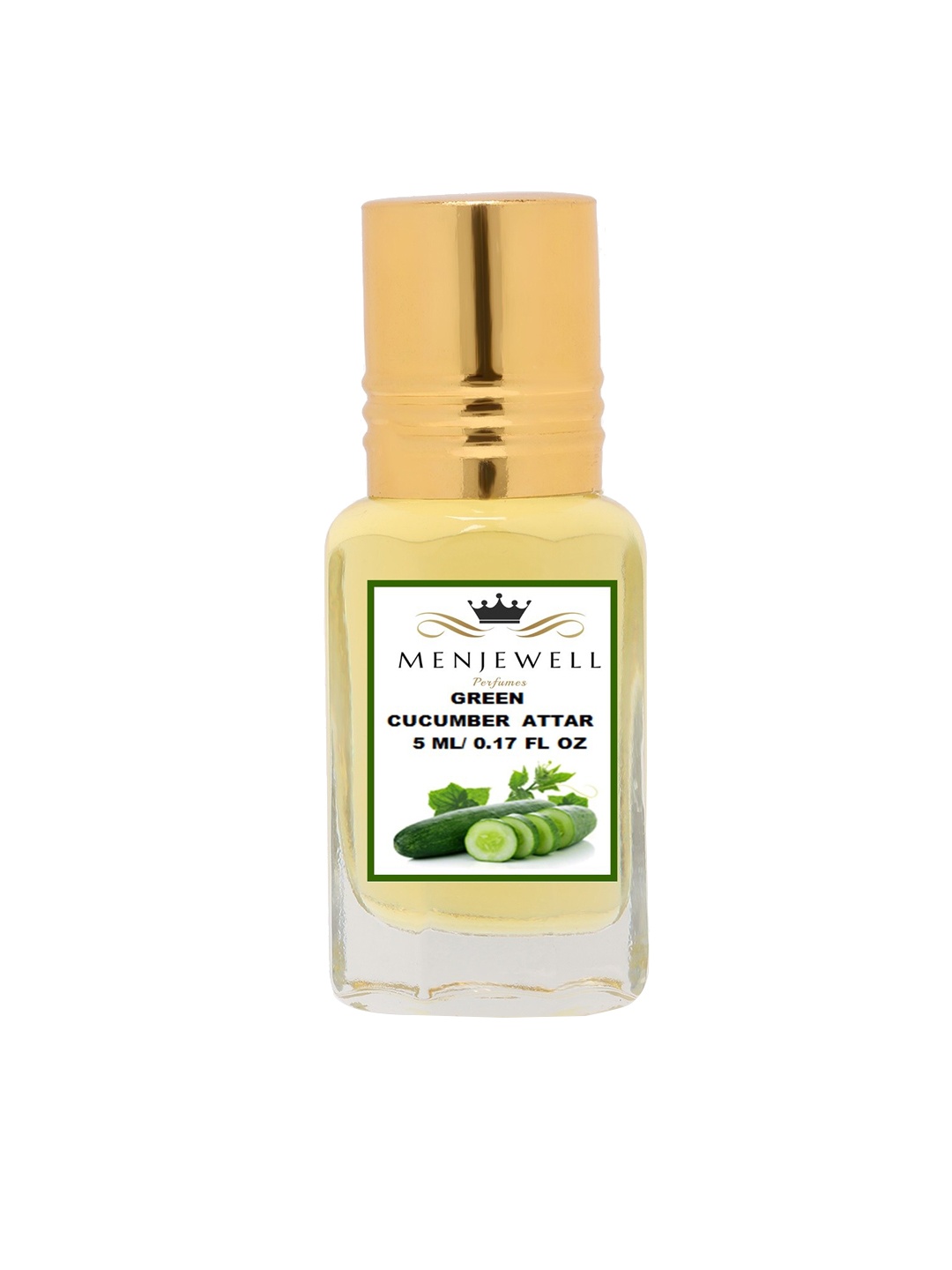 

Menjewell Green Cucumber Attar Perfume 5ml, Transparent