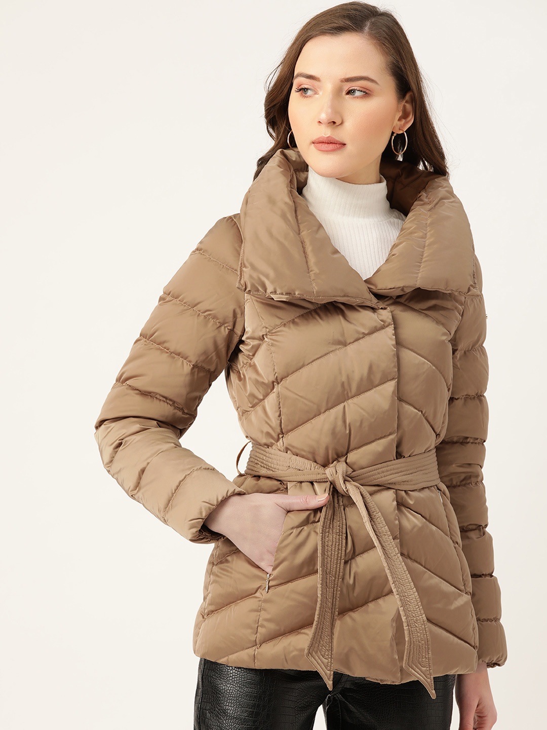 

Geox Women Brown Solid Lightweight Puffer Down Jacket