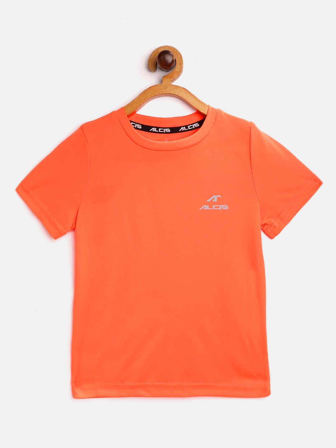 

Alcis Boys Coral Orange Solid Round Neck T-shirt