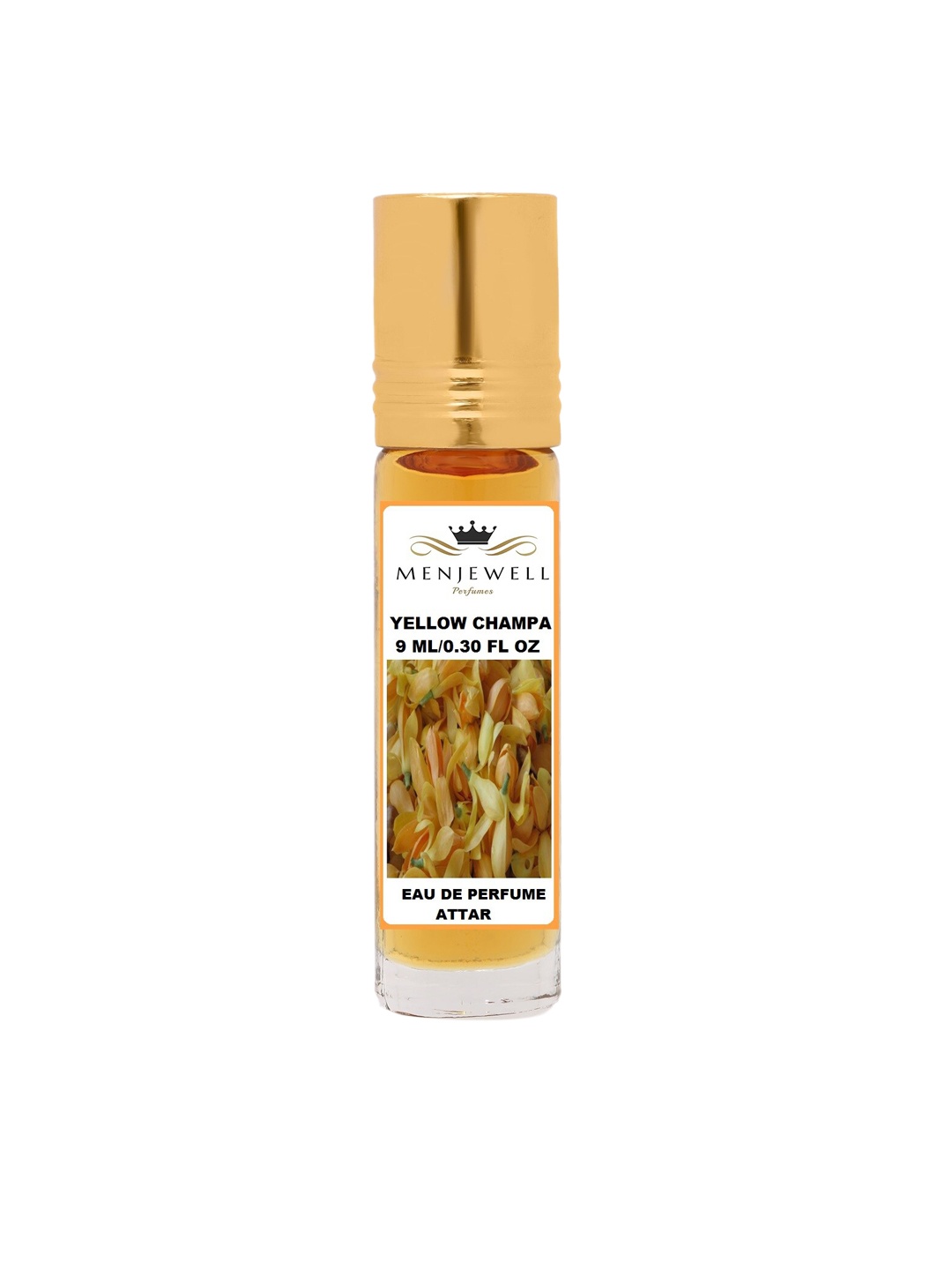 

Menjewell Yellow Champa Attar Perfume 9ml, Transparent