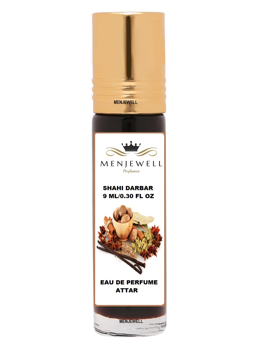 

Menjewell Shahi Darbar Natural Eau de Parfum Attar 9ml, Transparent