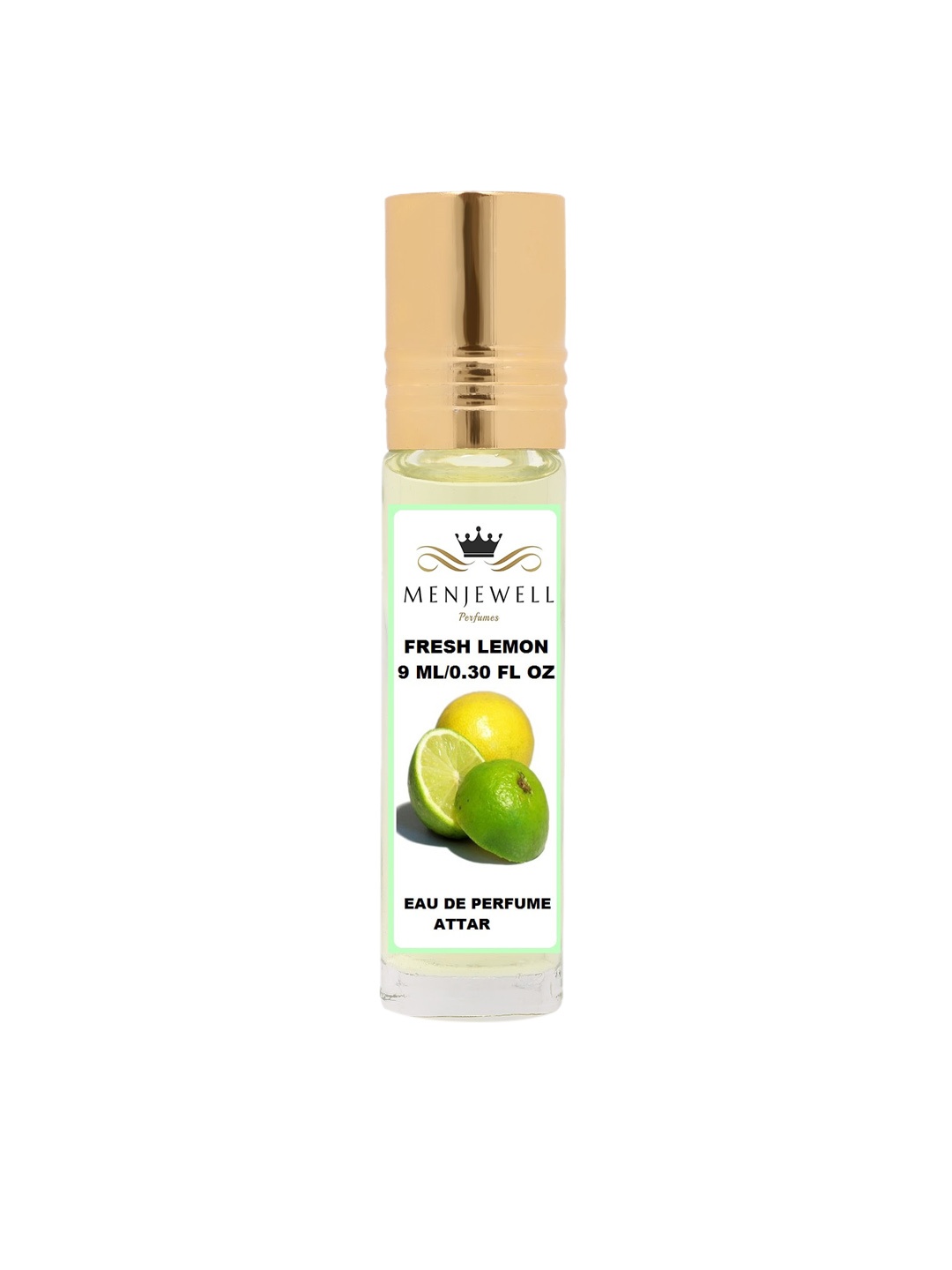 

Menjewell Fresh Lemon Attar Perfume 9ml, Transparent