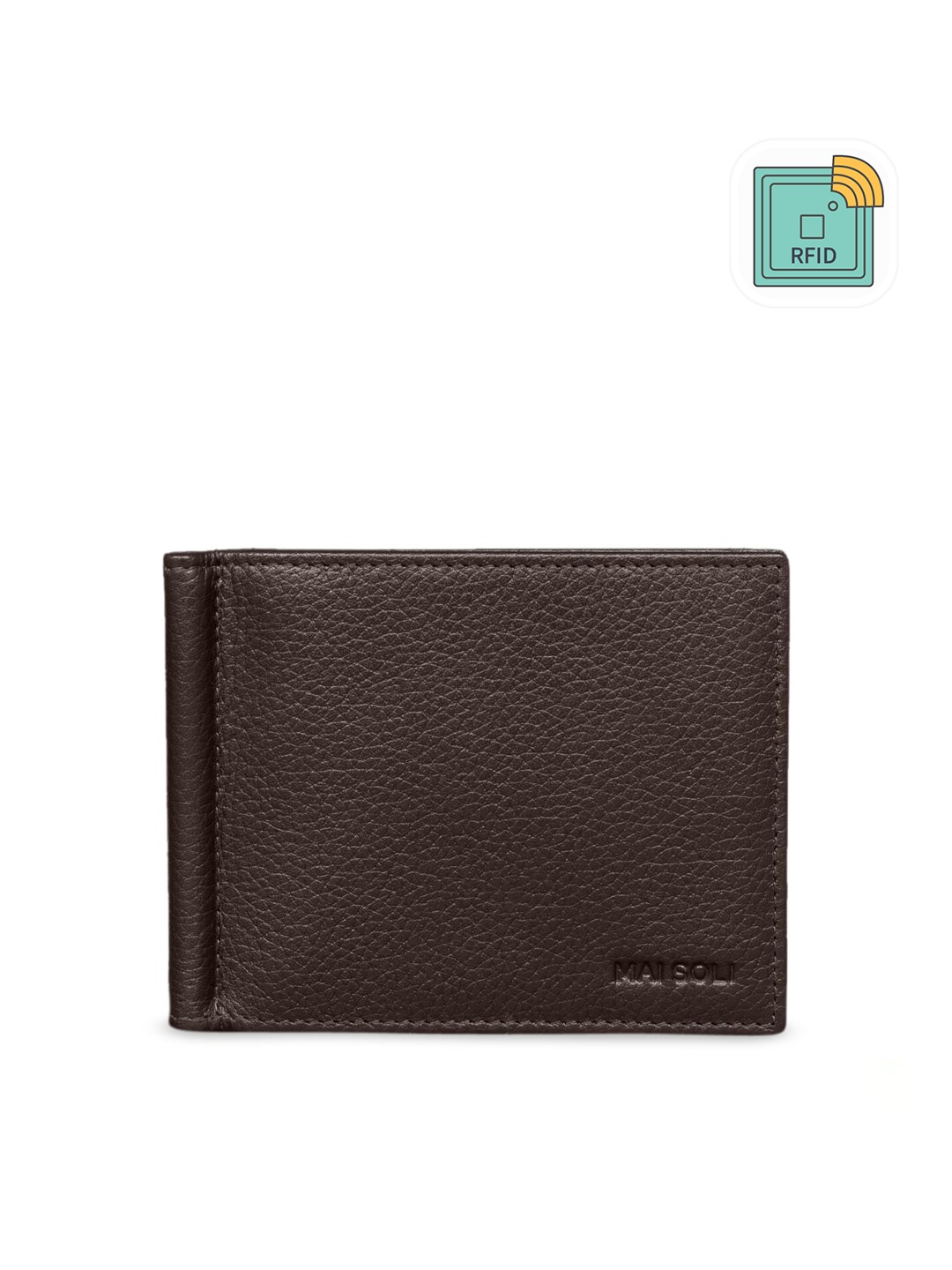 

MAI SOLI Men Brown Genuine Leather Bronco Bi-Fold Wallet