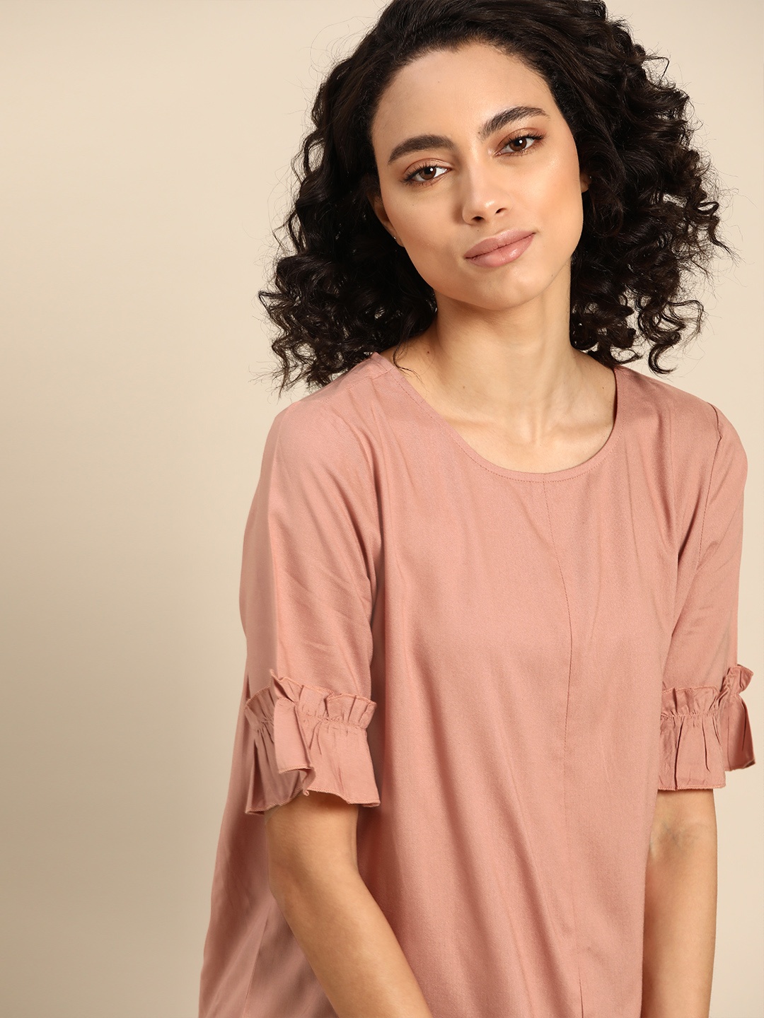 

ether Women Dusty Pink Solid Top