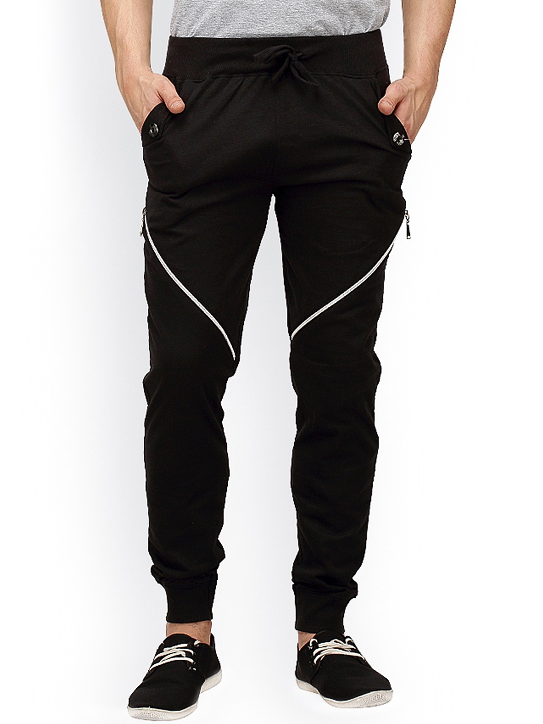 

Campus Sutra Black Track Pants