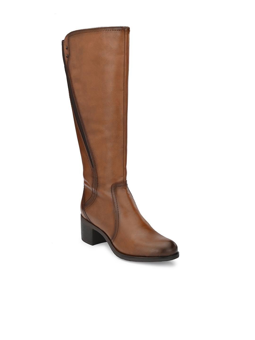 

Delize Women Tan Brown Solid Heeled Boots