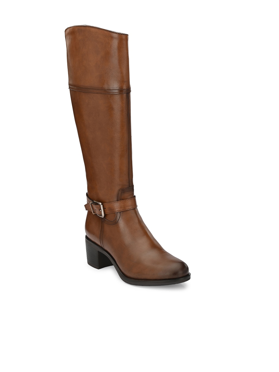 

Delize Women Tan Brown Solid Heeled Boots