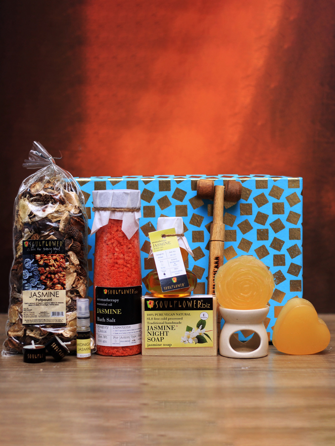 

Soulflower Jasmine Festive Hamper Gift Set, Multi