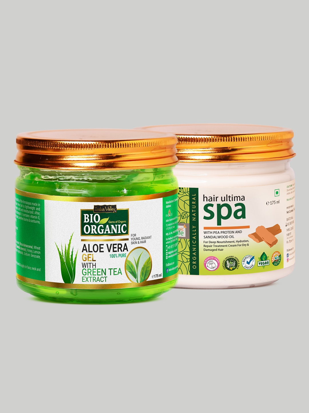 

Indus valley Aloe vera gel & Ultima spa combo, White