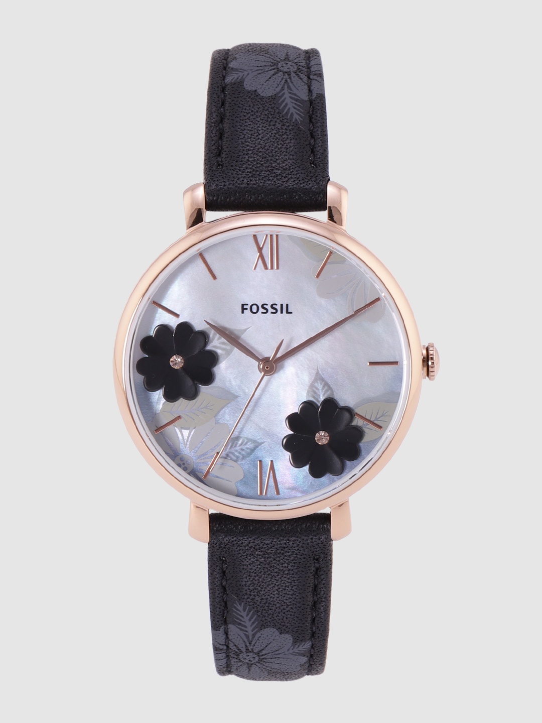 

Fossil Women Blue & Black Jacqueline Embellished Analogue Watch ES4535