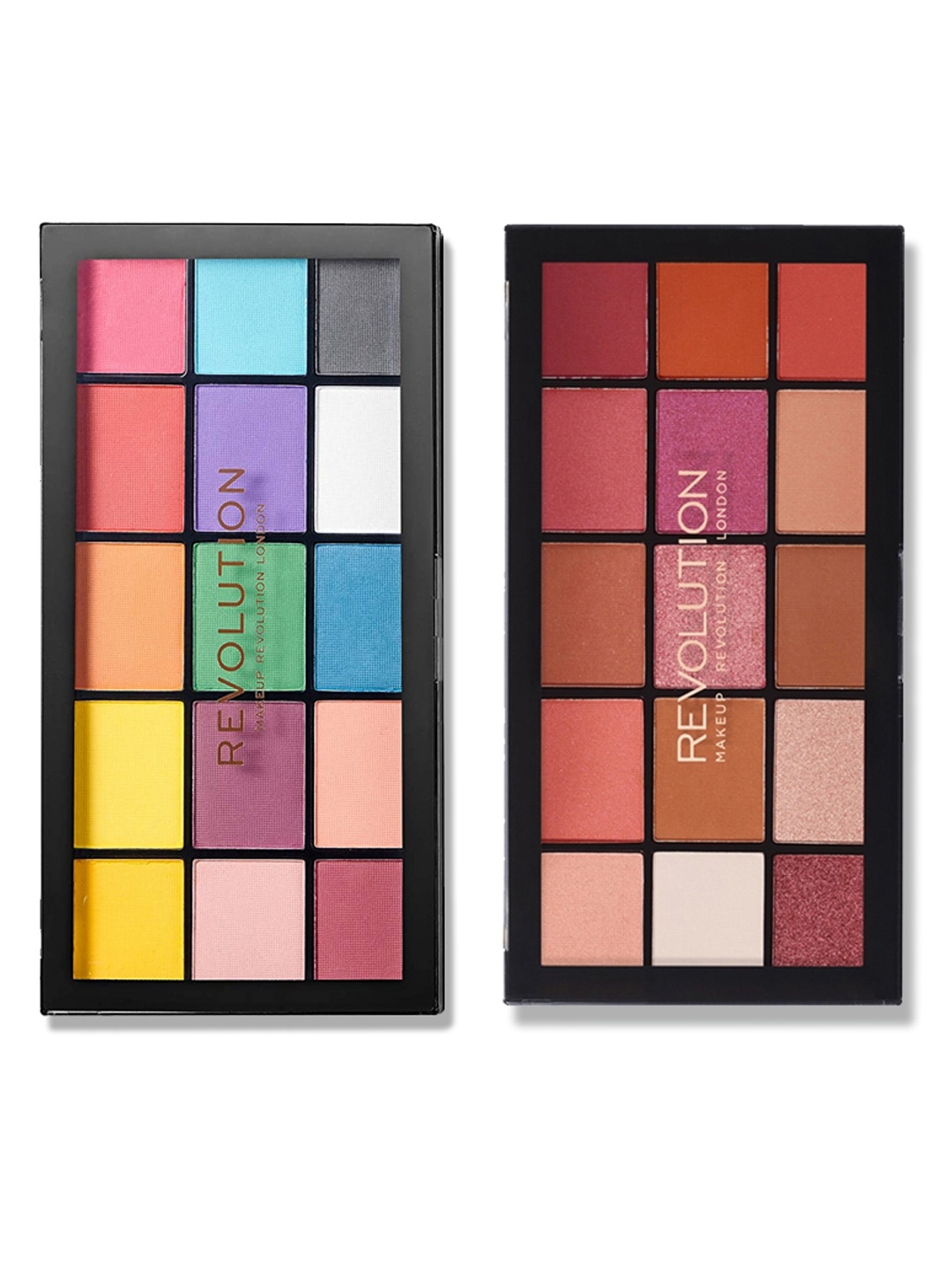 

Makeup Revolution London Set of 2 Eyeshadow Pallet- Reloaded Combo VI, Multi