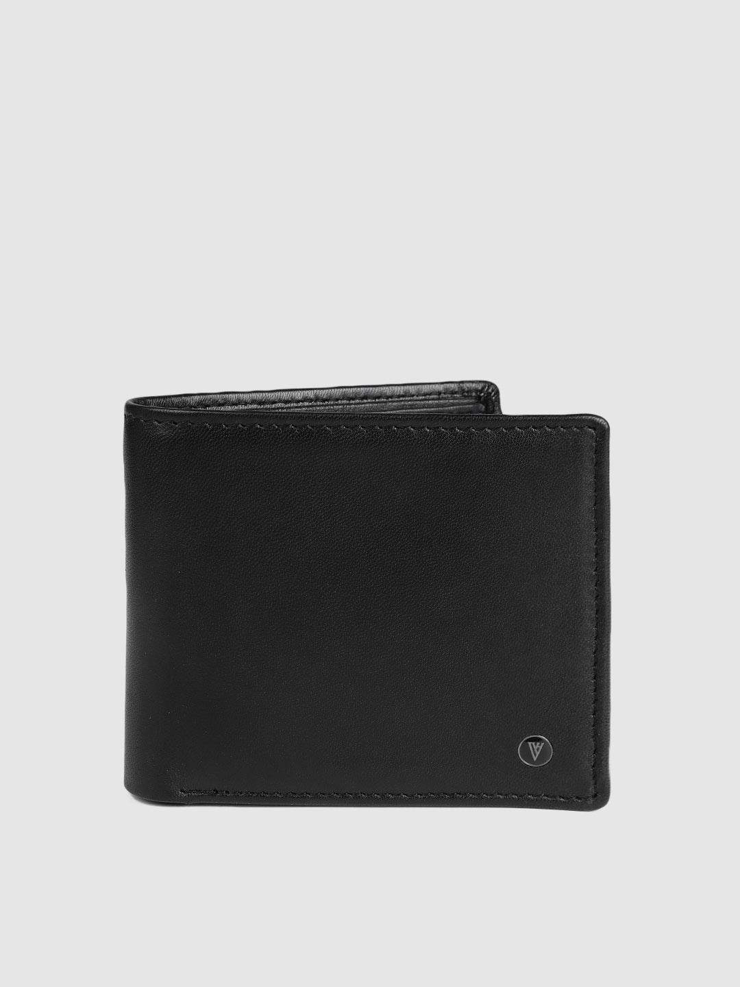 

Van Heusen Men Black Solid Two Fold Wallet