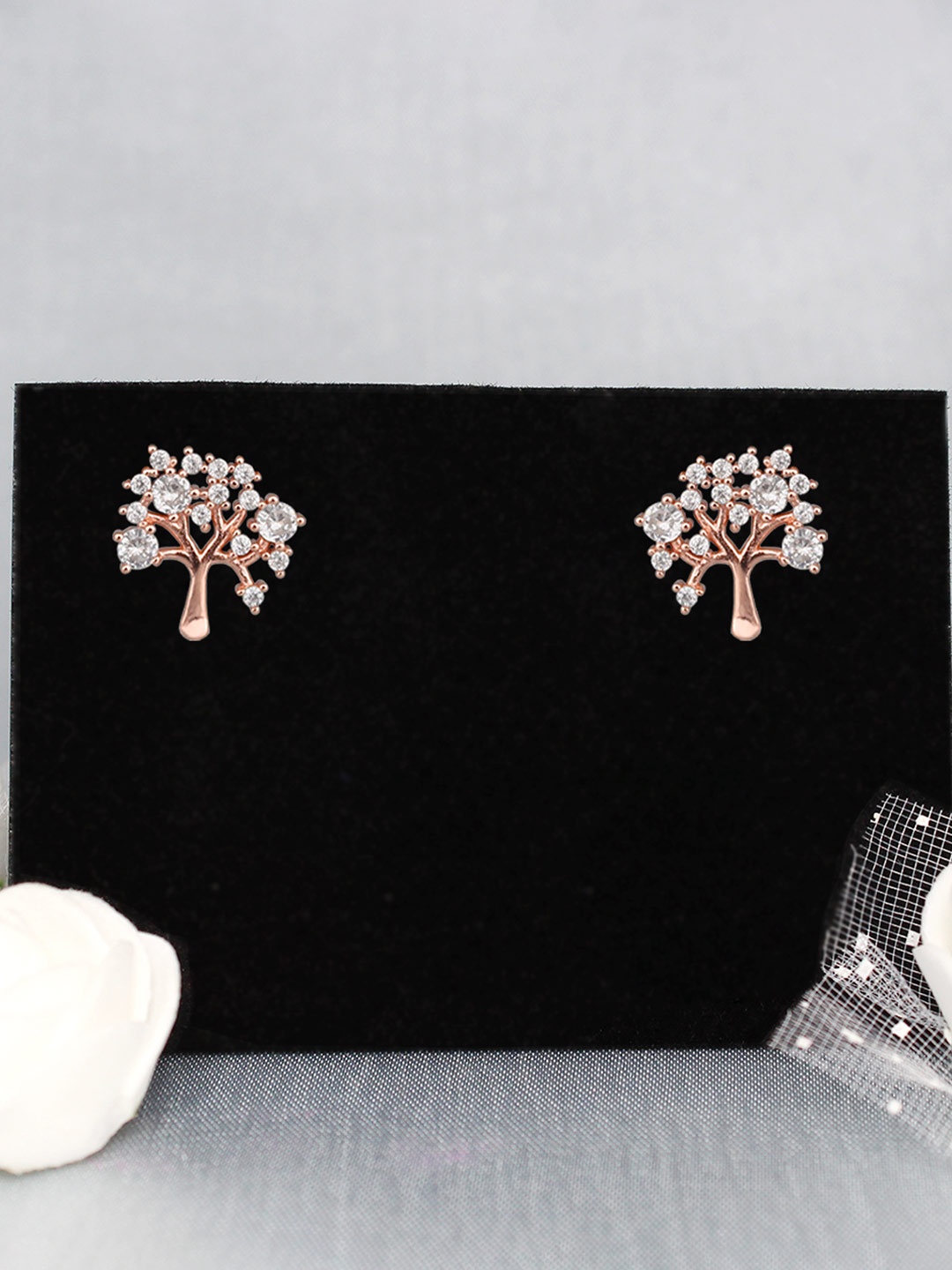 

GIVA 925 Silver Rose Gold Tree of life Earrings