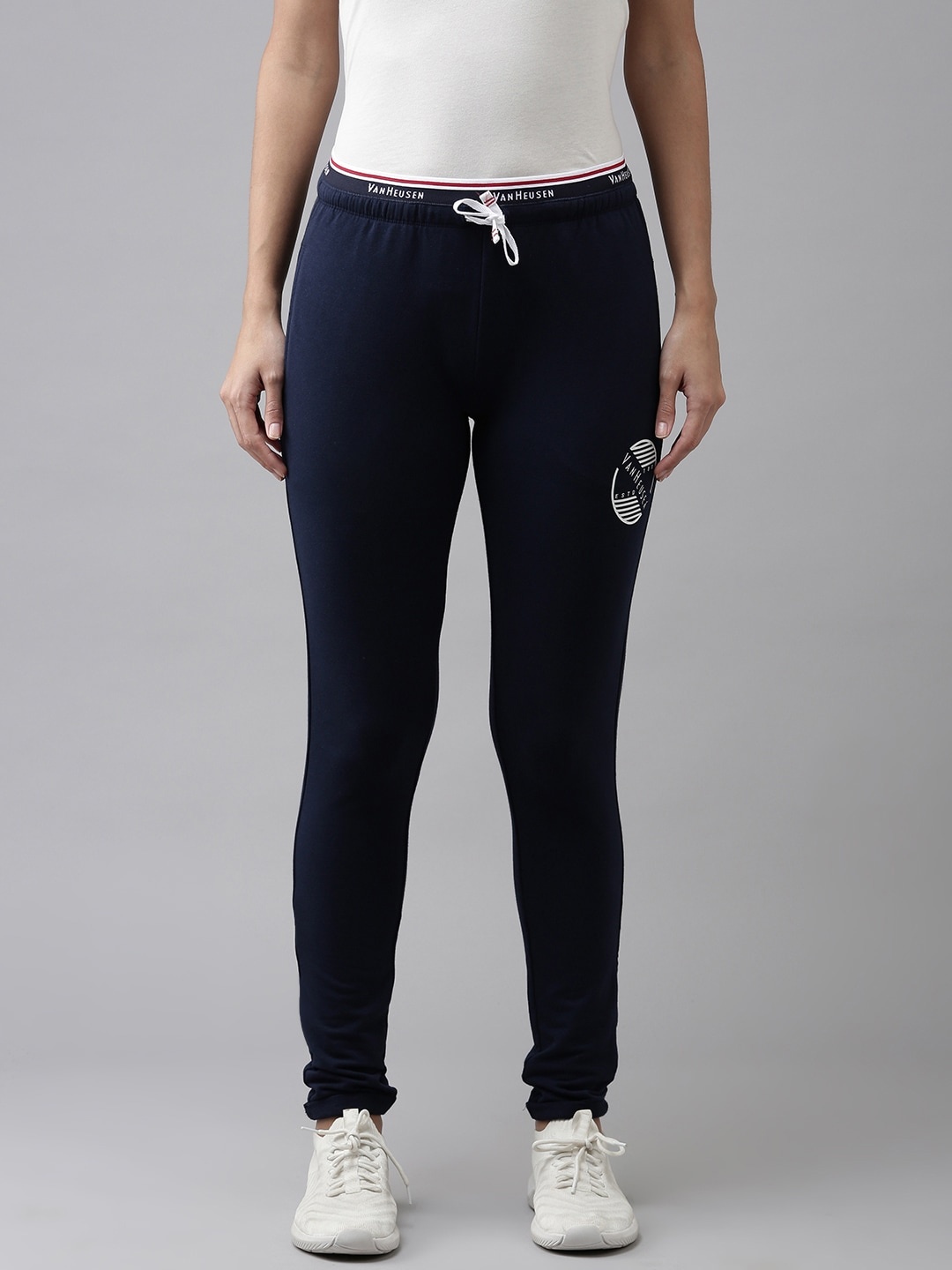 

Van Heusen Women Track Pants with Printed Detail, Navy blue