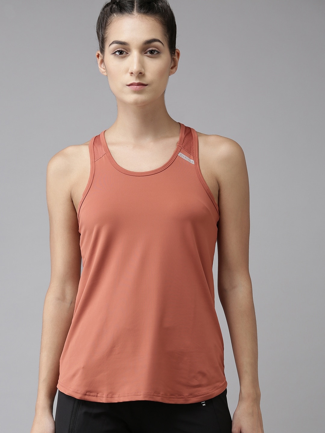 

Van Heusen Women Copper Printed Slim Fit Tank Top