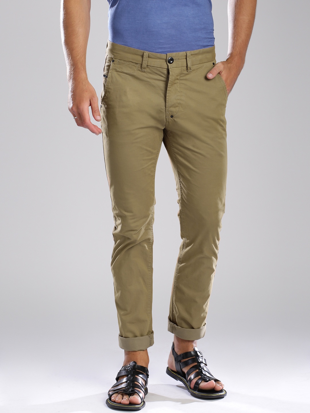 

Breakbounce Brown Street Smart Slim Fit Chino Trousers