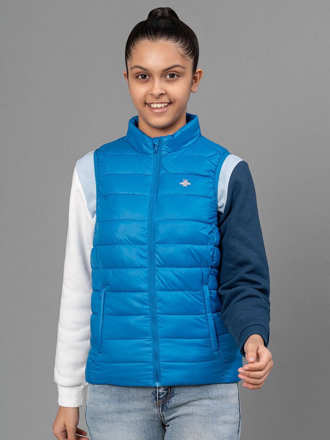 

Mode by Red Tape Girls Blue Solid Puffer Jacket