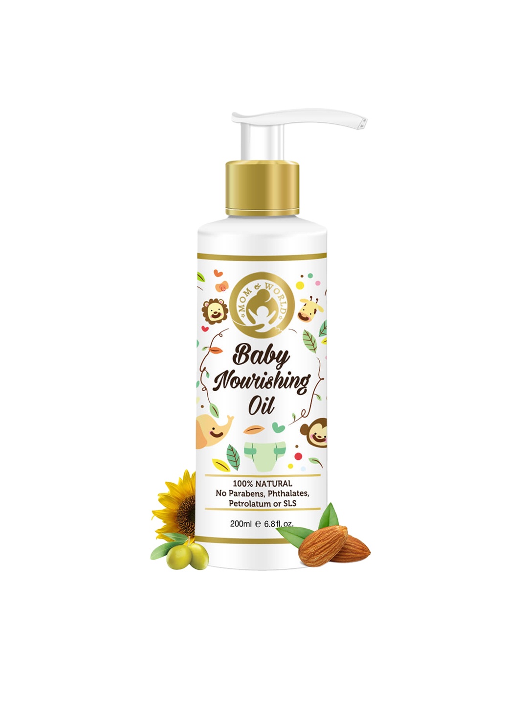 

Mom & World Nourishing Oil For Baby Massage 200 ml, White