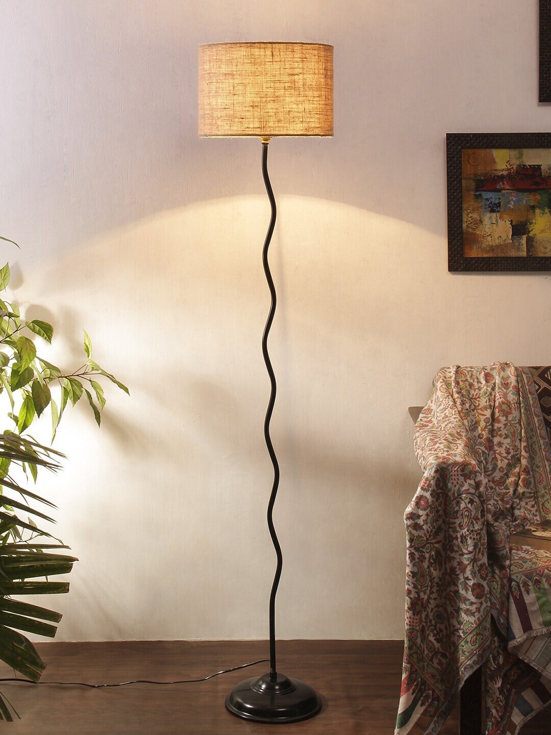 

Devansh Beige Solid Club Lamp With Shade