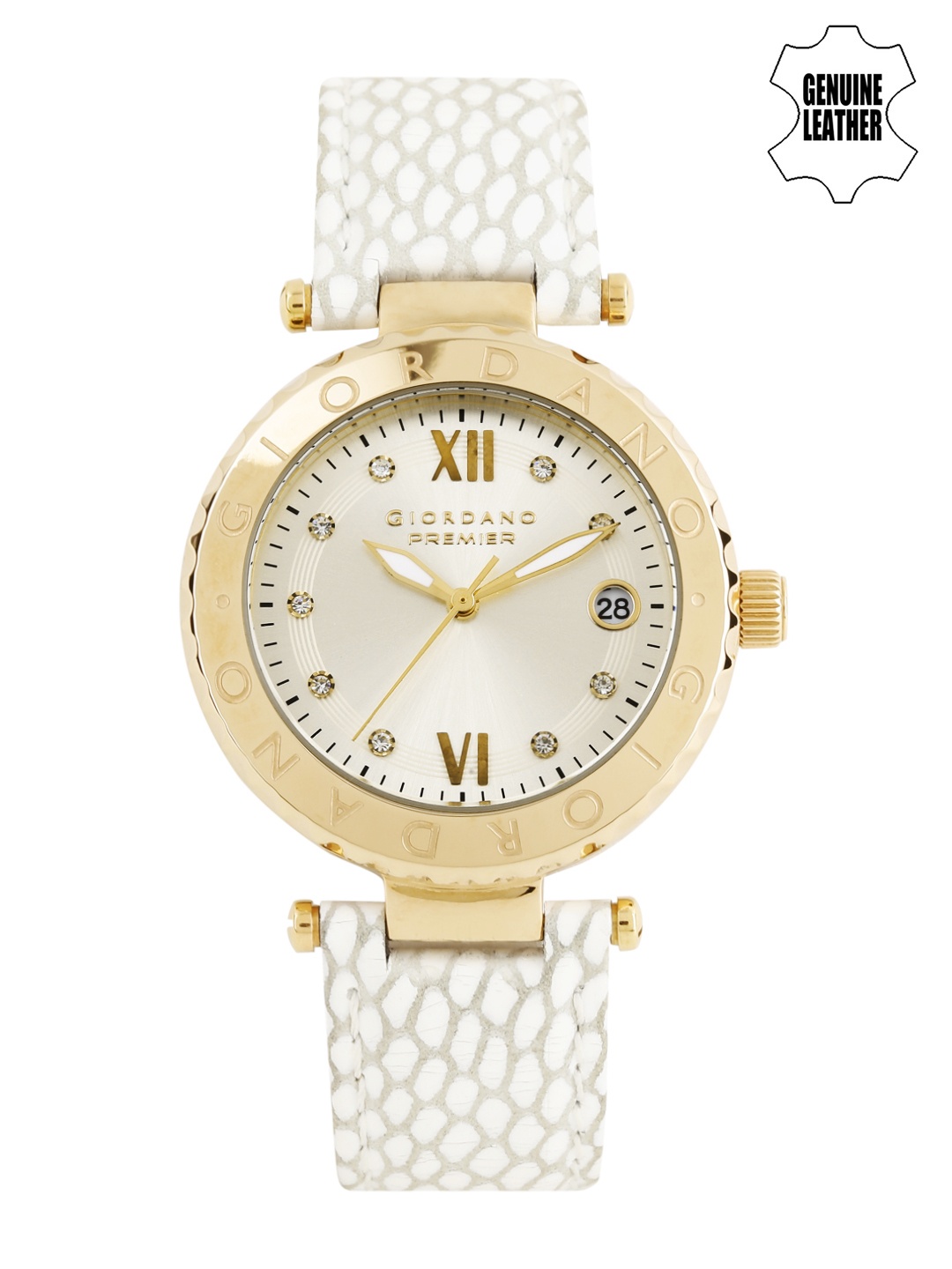 

GIORDANO Premier Women Silver-Toned Dial Watch P274-06
