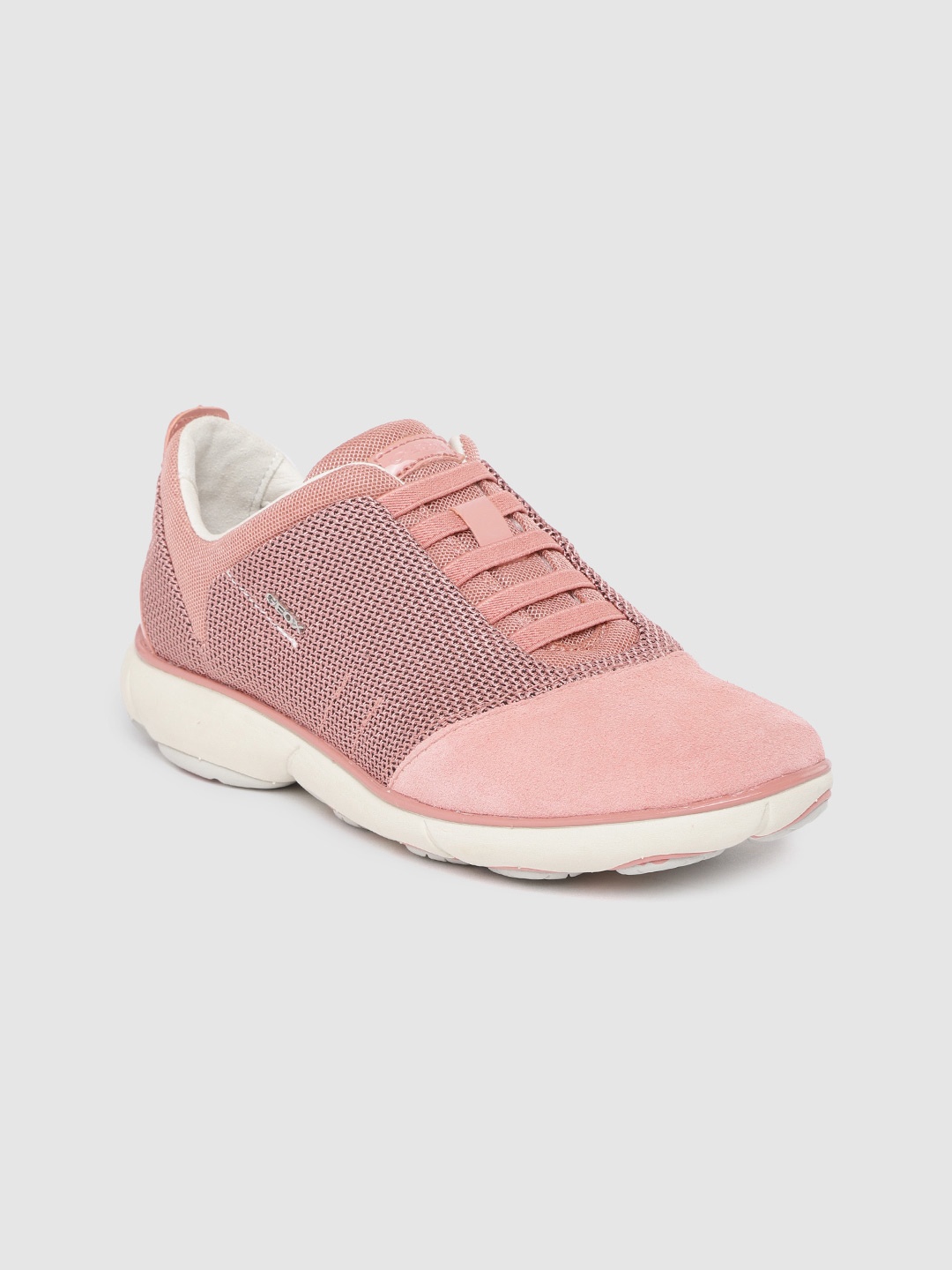 

Geox Women Pink & Black Woven Design Slip-On Sneakers