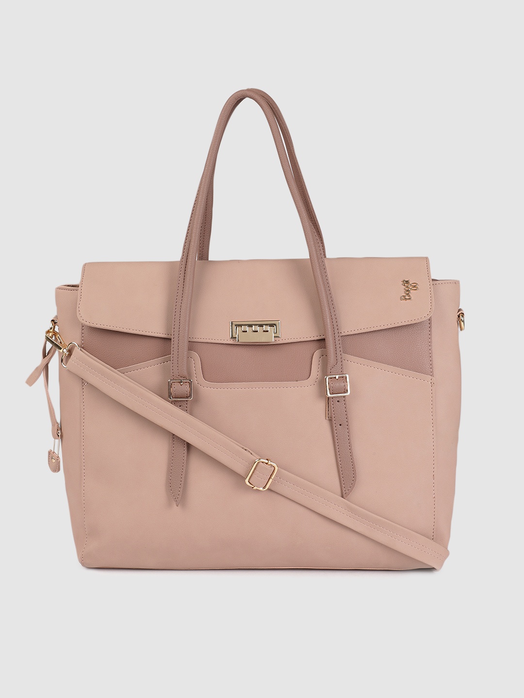 

Baggit Pink Solid Handheld Bag
