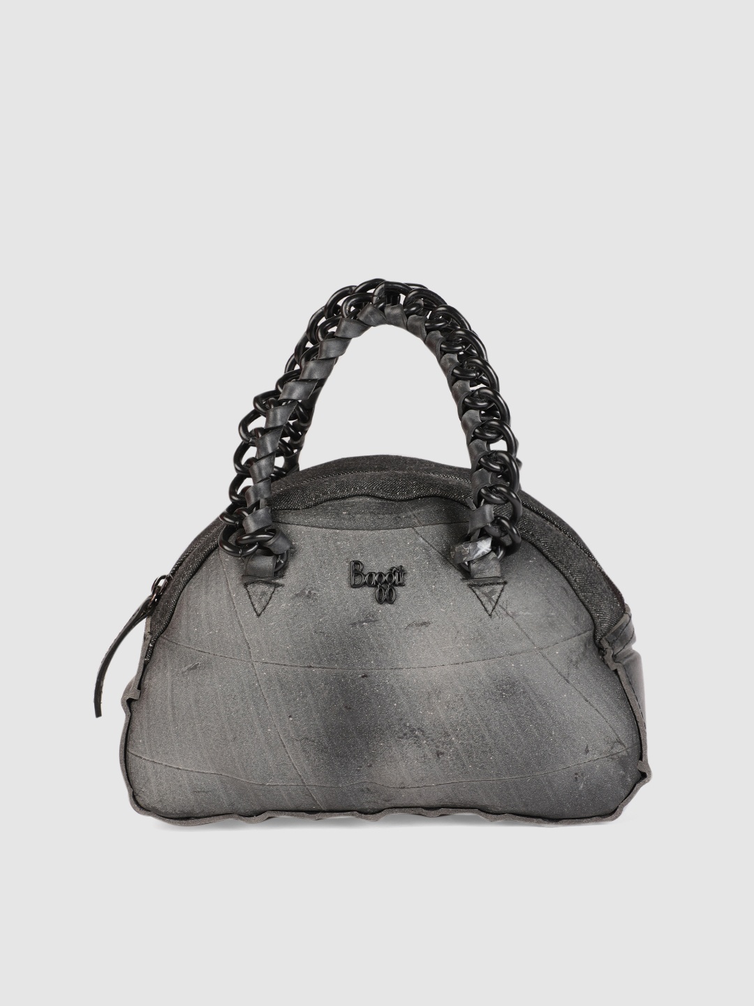 

Baggit Women Charcoal Grey Solid Handheld Bag