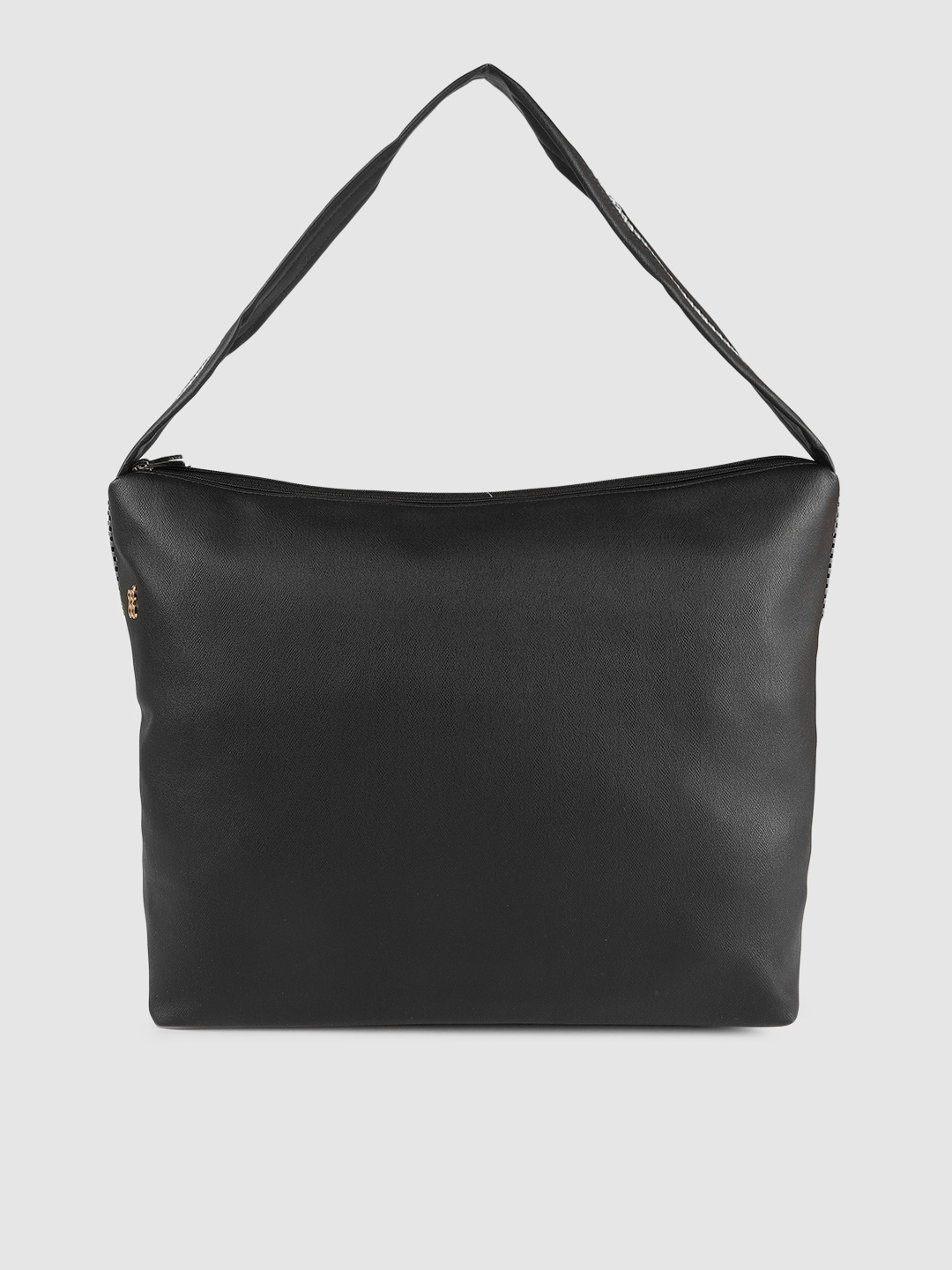 

Baggit Black Solid Hobo Bag