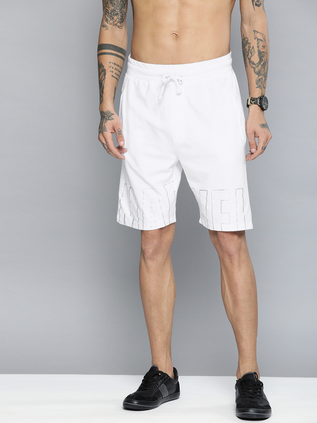 

Kook N Keech Marvel Men White Printed Regular Shorts