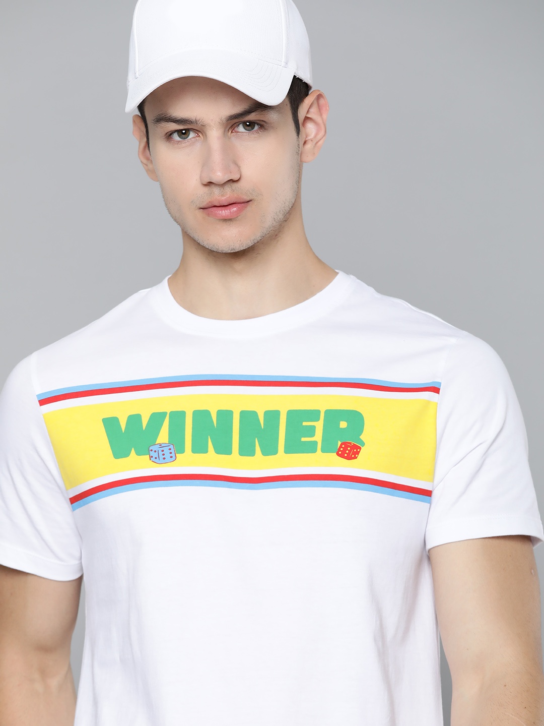 

Kook N Keech Men White Pure Cotton Printed Round Neck Pure Cotton T-shirt