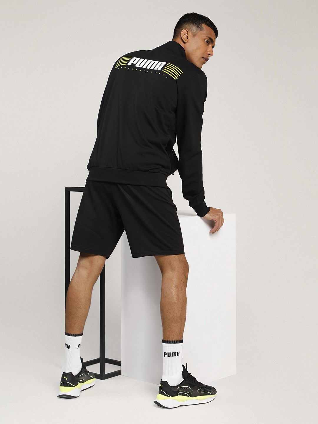 

Puma Men Black Solid Cotton Sports 1948 Full-Zip Jacket