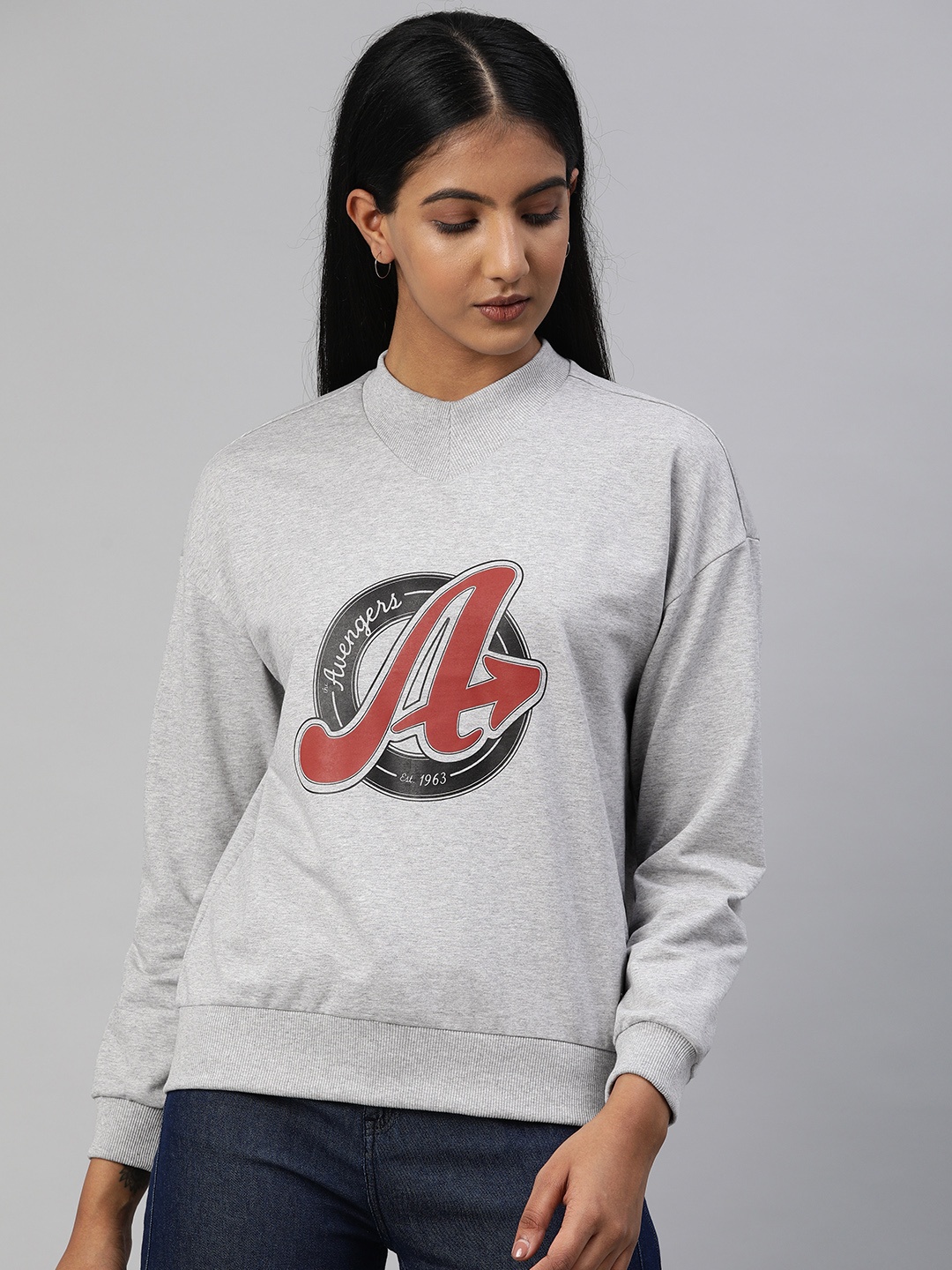 

Van Heusen Woman Women Grey Printed Sweatshirt