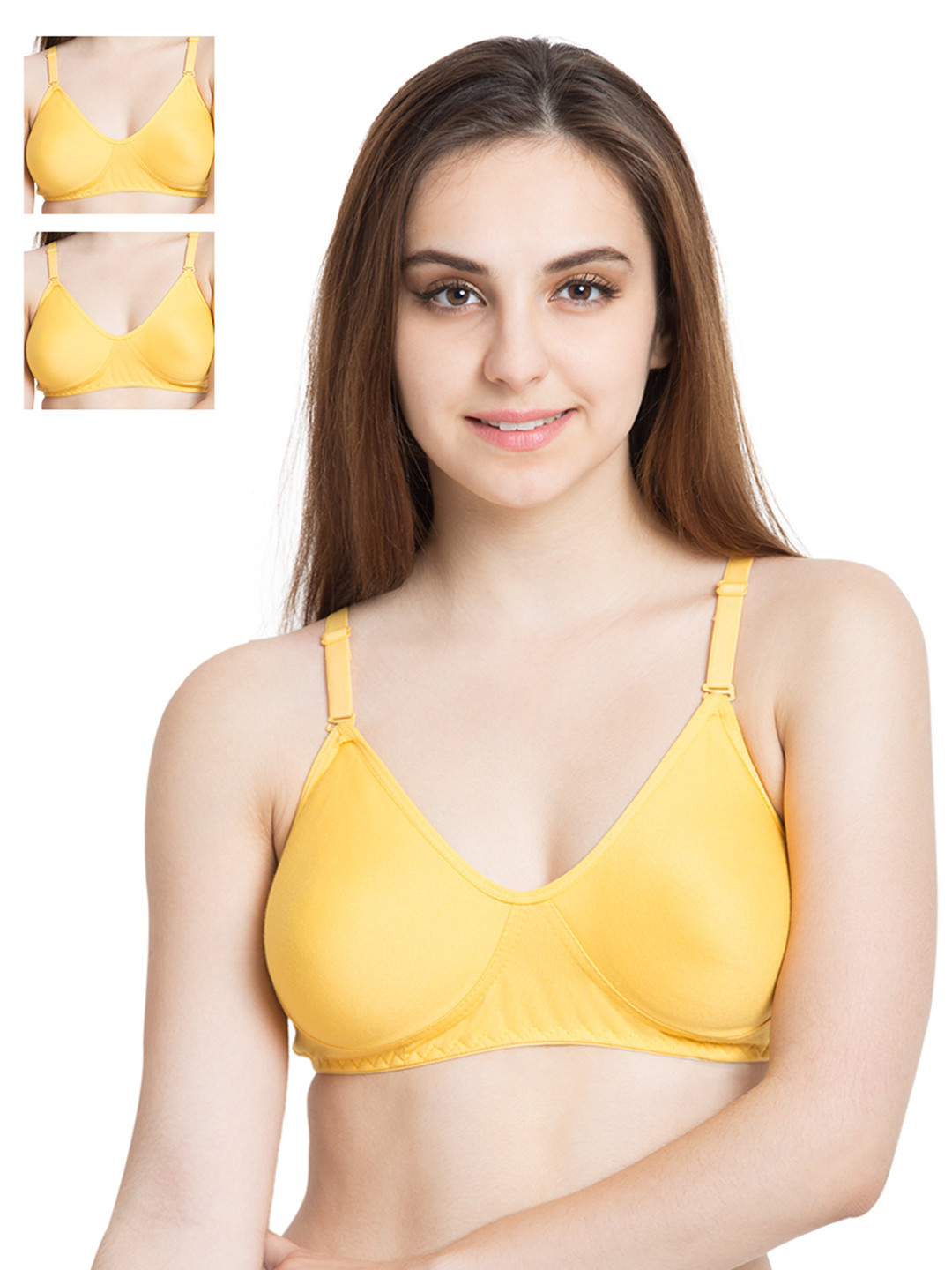 

Tweens Pack of 3 Yellow T-shirt Bras TW253YL