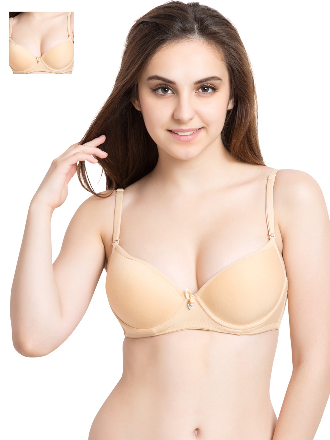 

Tweens Pack of 2 Push-Up T-shirt Bras TW1704, Nude