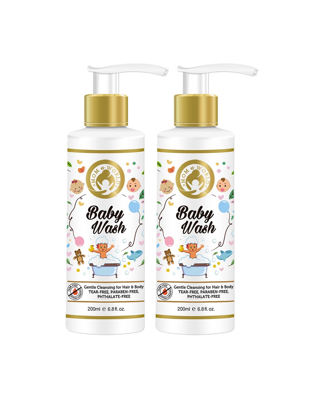 

Mom & World Kids Pack Of 2 White Baby Wash 200 ml each