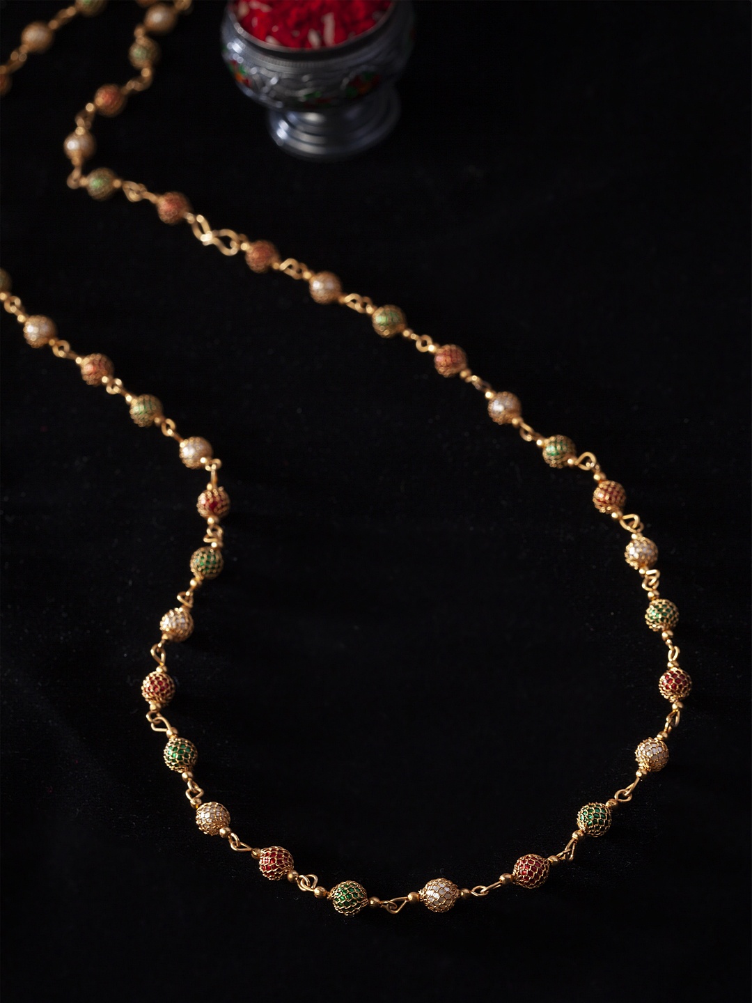 

PANASH Gold-Plated Handcrafted Pearl Beaded Necklace